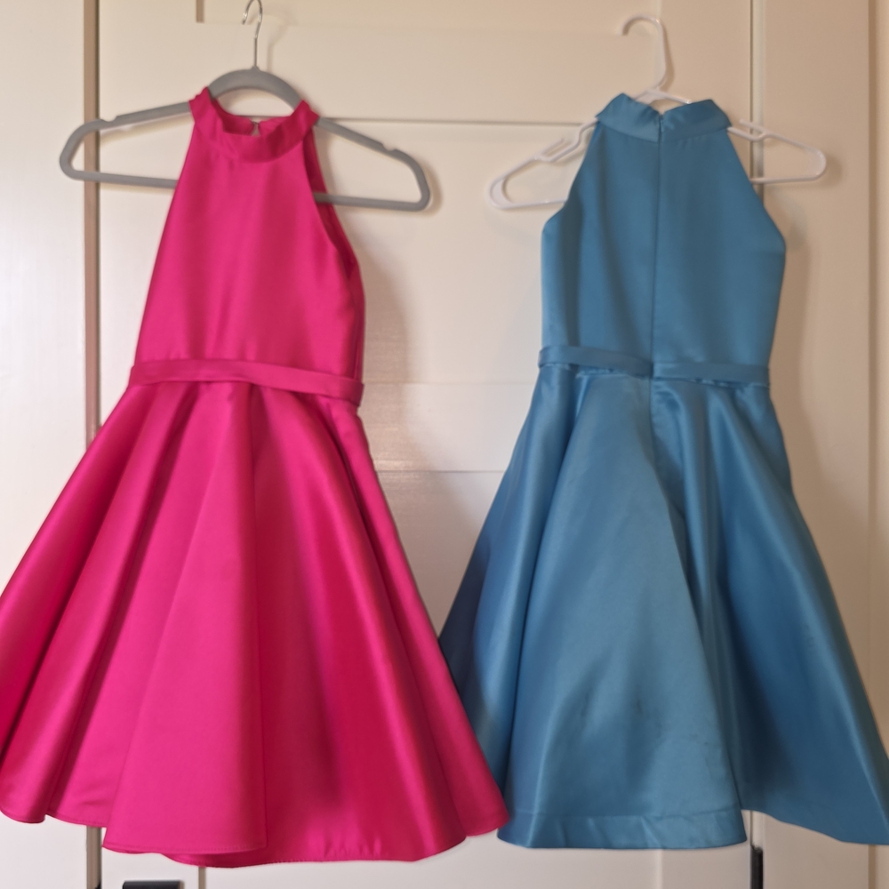Stylish Pink and Blue Kids Dresses